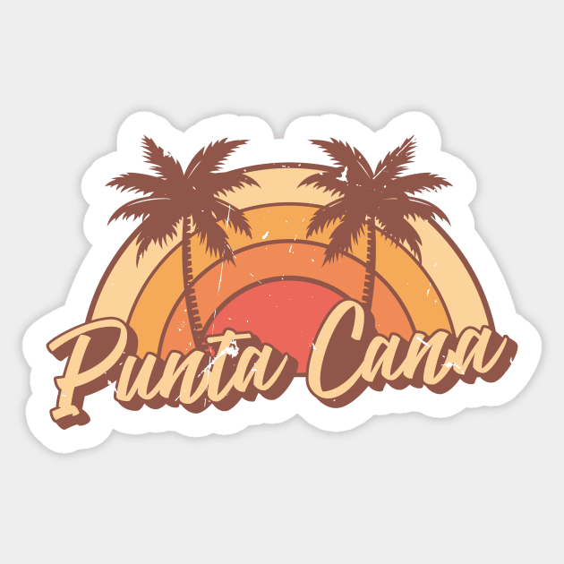 Punta Cana Vintage Summer Vacation Design Sticker by dk08